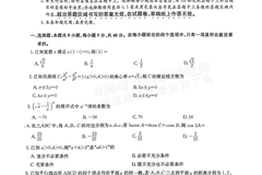 2024全国卷九师联盟高三3月联考数学试题及参考答案解析