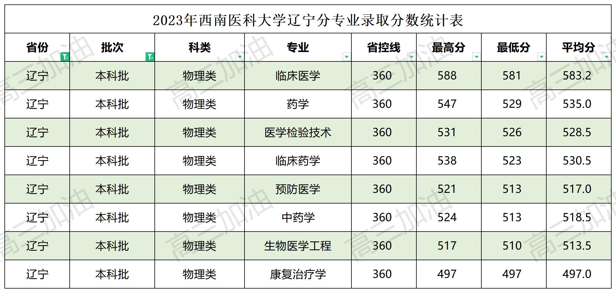 2023西南医科大学各省分专业录取分数表_Sheet1(25).jpg