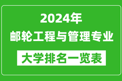 2024年全国邮轮工程与管理专业大学排名：广州航海学院位居榜首