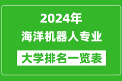 2024年全国海洋机器人专业大学排名：东北大学位居榜首