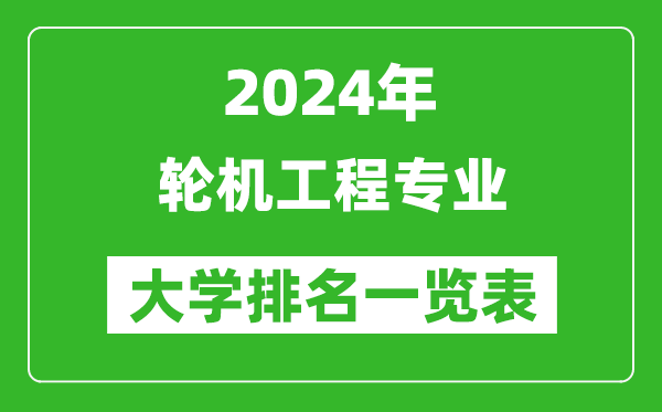 2024年全国轮机工程专业大学排名