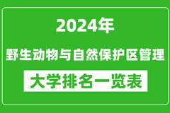 2024年全国野生动物与自然保护区管理专业大学排名一览表：东北林业大学第一