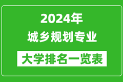 2024年全国城乡规划专业大学排名一览表：清华大学第一