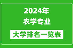 2024年全国农学专业大学排名一览表：中国农业大学第一