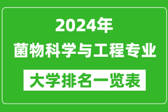 2024年全国菌物科学与工程专业大学排名一览表：天津农学院第一