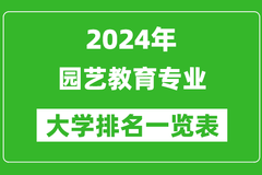 2024年全国园艺教育专业大学排名一览表：云南农业大学第一