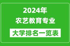 2024年全国农艺教育专业大学排名一览表：南京农业大学第一