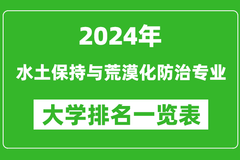 2024年全国水土保持与荒漠化防治专业大学排名一览表：南京农业大学第一