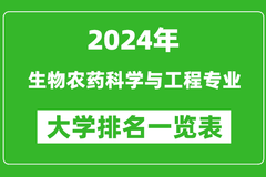 2024年全国生物农药科学与工程专业大学排名一览表：山西农业大学第一