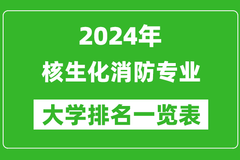 2024年全国核生化消防专业大学排名一览表：中国人民大学第一