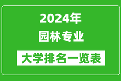 园林专业大学排名一览表：全国最好的园林大学
